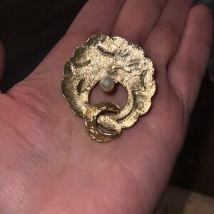 Vintage Spiral Wave Brooch Pin